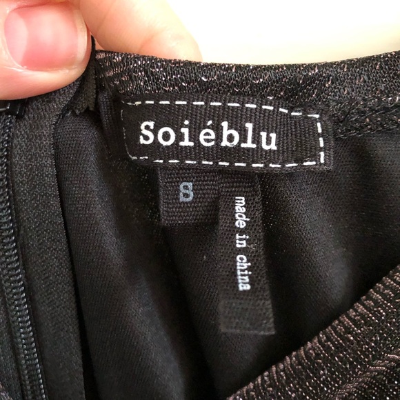 READ NWD Baltic Born Octavia Shimmer Dress Maxi Ballgown Glitter Wedding Black S - Picture 7 of 9